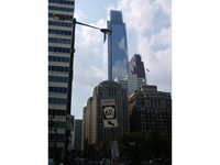 Comcast building as seen from farther down market street