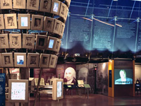 One example of the many, many multimedia exhibits on display