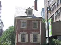 The exterior of Jacob Graff's house, across the street from Independence Hall