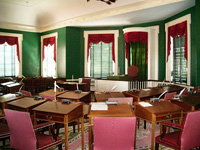 The 'green' room where founding fathers sat and edited our future