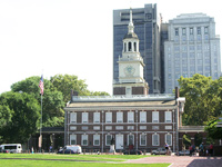 The building exterior as seen from the Liberty Bell building